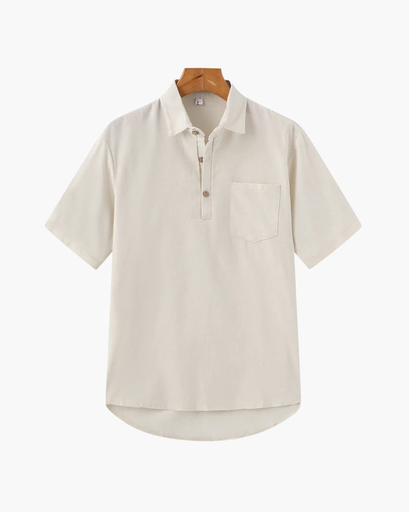CASABLANCA - LINEN POLO