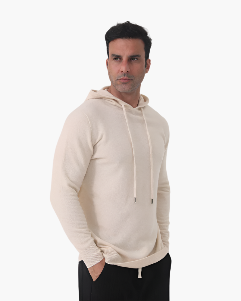 SUDADERA CON CAPUCHA 100% CACHEMIR