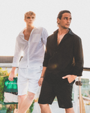 CASABLANCA - SHORTS DE LINO PREMIUM