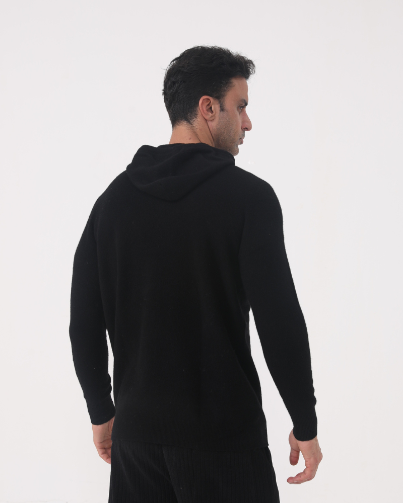 SUDADERA CON CAPUCHA 100% CACHEMIR