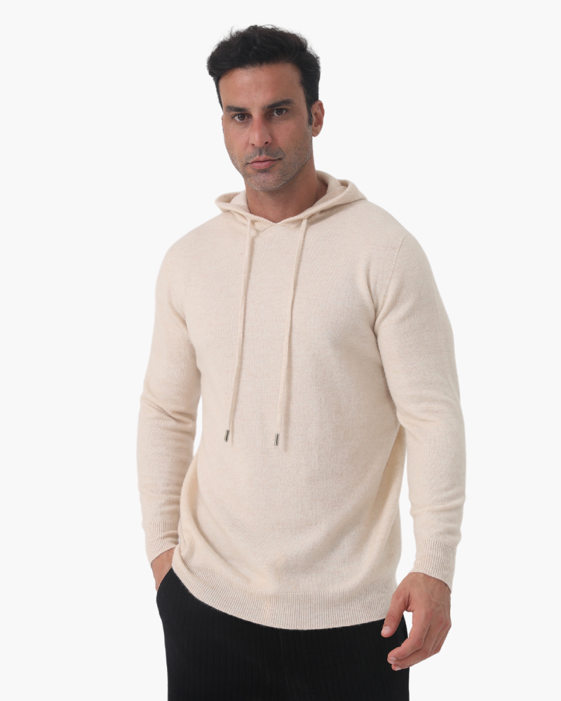 SUDADERA CON CAPUCHA 100% CACHEMIR