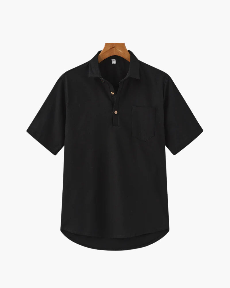 CASABLANCA - LINEN POLO